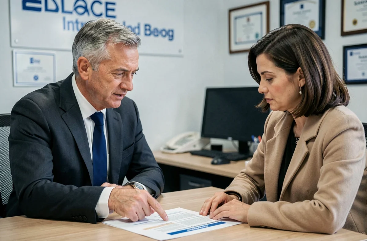 Agent d'assurance expliquant à une cliente les raisons de l'augmentation de la franchise de son assurance auto