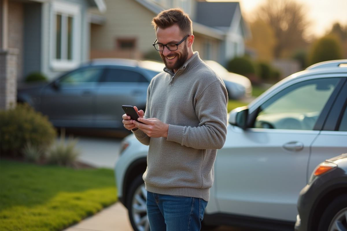 Homme compare des devis d