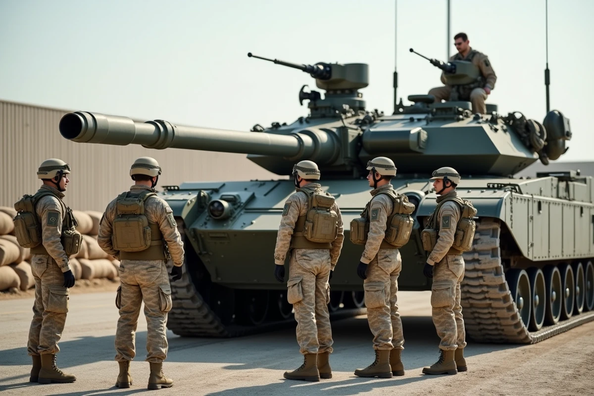 Groupe de soldats autour d