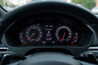 Tableau de bord moderne de voiture avec affichage numérique
